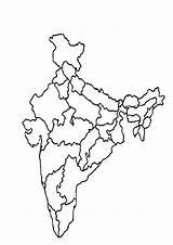 Coloring Pages India Map sketch template