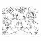 Coloring Snowflakes Simple Snowman Paper Books Swatch Sketch Tags Cards sketch template