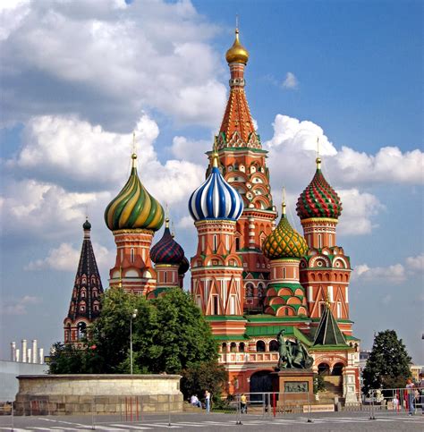 world visits st basils cathedral church  russia moscow