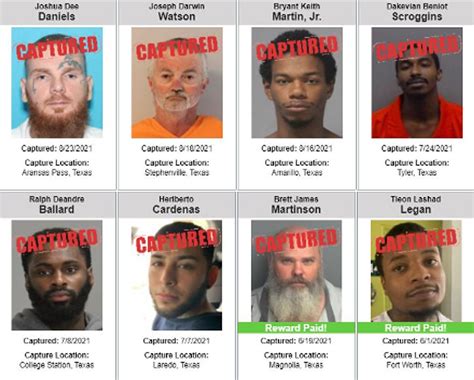 texas 10 most wanted program captures record number of fugitives