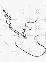 Smoking Removable Resistant Stickers sketch template