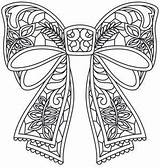 Coloring Pages Bow Bows Christmas Embroidery Adult Drawing Awesome Book Tattoos Lace Ribbons Patterns Urban Threads Choose Board sketch template