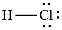 lewis structure hydrogen chloride chemical bond covalent bond  xxx