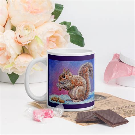 Squirrel Mug Squirrel Coffee Mug Coffee Cup Squirrel Ts Etsy