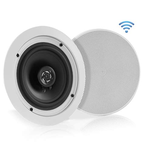 pyle pdicbtrd dual  bluetooth ceiling wall speakers   flush mount home speaker