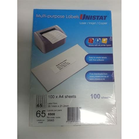 unistat labels   sheet  laser  inkjet laser copier box  discounts  bulk