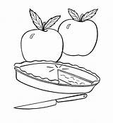 Pie Apple Coloring Simple Pages Fruit Kids Template Choose Board sketch template