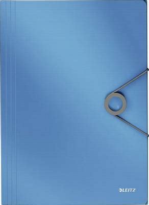 leitz elasticated folder esselte leitz     blue  pcs conradcom