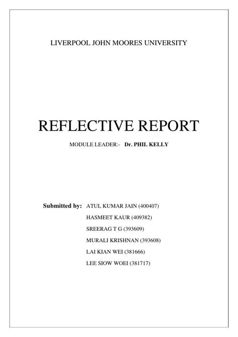 reflection report dyson case study
