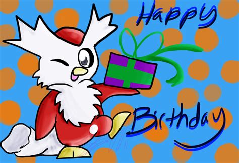 pokemon birthday card  bellyboltz  deviantart