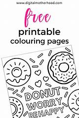Donut Worry sketch template