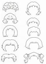 Coloring Hair Pages Hairstyle Printable Popular Print sketch template