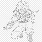 Coloring Pages Trunks Goku Future Super Instinct Ultra Lineart Deviantart Drawing Saiyan sketch template