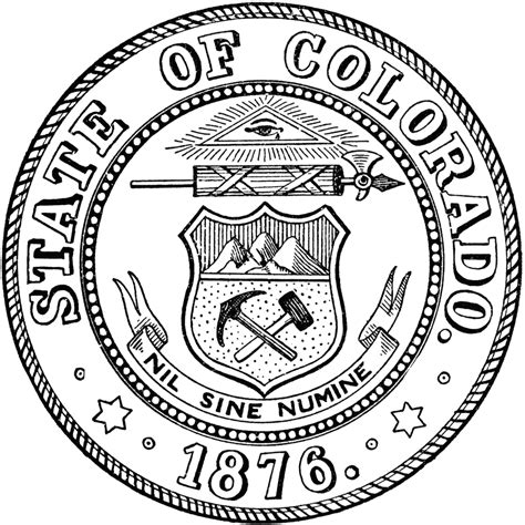 state seal  colorado clipart