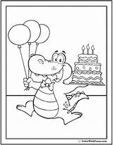 Birthday Coloring Cake Alligator Pages Printable Balloons Happy Third Color Cakes Aligator Pdf Theme Colorwithfuzzy Printables sketch template