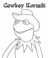 Kermit Frog Coloring Pages Drawing Cowboy Texas Hearts Coloringsky Getdrawings sketch template