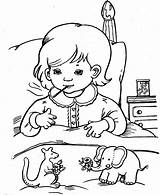 Sick Coloring Pages Child Color Print Getcolorings Getdrawings Printable Popular sketch template