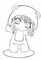 Lineart Panda Deviantart Chibi Coloring Girl Clipart Cliparts Library Drawings sketch template