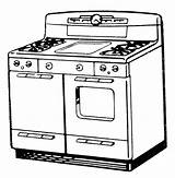 Stove Clipart Oven Clip Stoves Vintage Kitchen Cliparts Drawing Graphics Retro Cute Coloring Pages Fairy Downloads Vector Printable Library Thegraphicsfairy sketch template