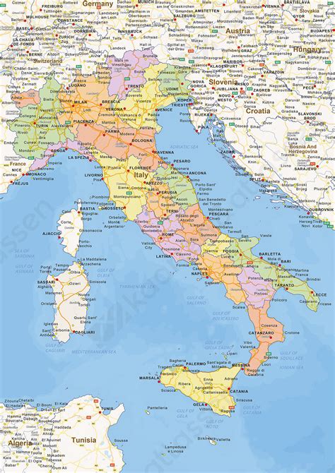 italie kaart kaart