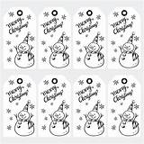 Tags Printable Gift Christmas Name Printablee Labels sketch template