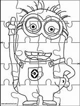 Puzzle Jigsaw Coloring Pages Puzzles Printable Cut Kids Minions Cutting Minion Print Activities Give Color Choose Board Getcolorings Children Sheets sketch template