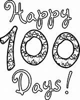 School Coloring Pages 100th Days Davemelillo sketch template