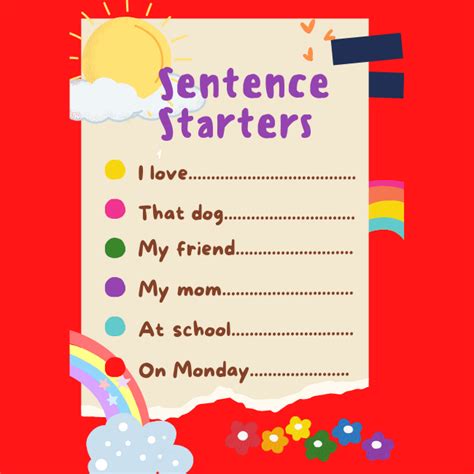 sentence starters teacha