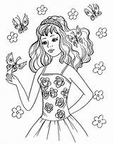 Coloring Pages Girls Teen Teenagers Teenage Template Colouring Girl Printable Pdf Cute Templates раскраски Books Visit Print Kids Cool sketch template