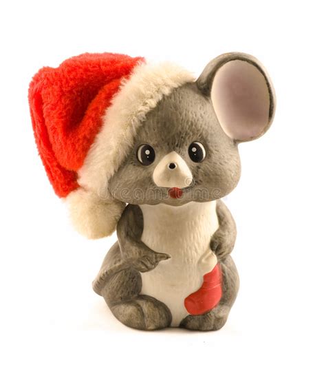 christmas mouse stock photo image  isolated shiny