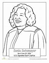 Hispanic Sotomayor Sonia Hispanics Huffpost Feminist Hispana Rosie Latinos Riveter Colon sketch template