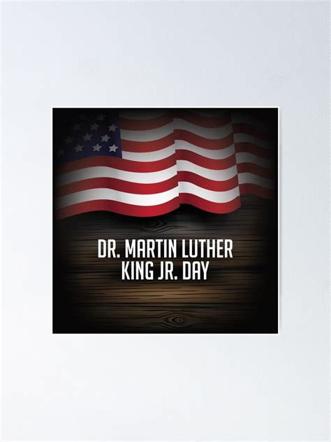 dr martin luther king jr day american flag design poster  sale