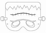 Halloween Mask Coloring Pages Printable Template Scary sketch template