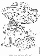 Coloring Pages Strawberry Shortcake Gardening Kids sketch template