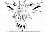 Zapdos Pokemon Drawingtutorials101 Learn sketch template