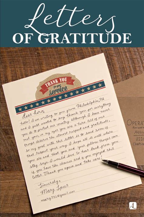 letters  gratitude  tips  writing   serviceperson american