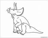 Triceratops Coloring Pages Dinosaur Printable Color Kids Online sketch template