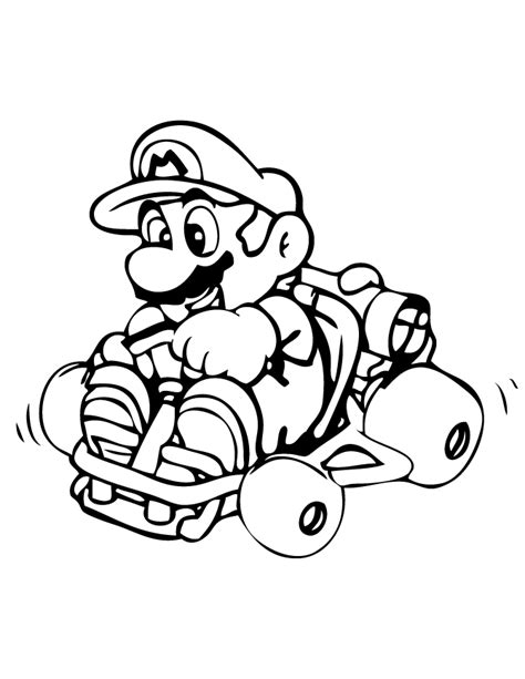 mario kart wii baby luigi colouring pages