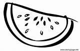 Watermelon Coloring Pages Fruit Printable Clipart Sliced Slice Color Clip Print Book Cute Template Getdrawings Drawing Clipground Line sketch template