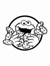 Cookie Monster Coloring Pages Printable Kids Color Bright Colors Favorite Choose sketch template