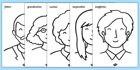 family colouring sheets esl family resources