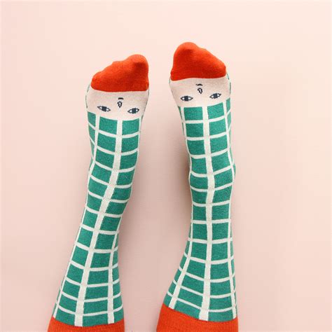 happy toes socks by donna wilson cotton wool blend made in portugal