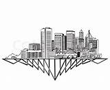 Skyline Baltimore Pittsburgh Drawing Denver Md Vector Stock Getdrawings Fotosearch sketch template