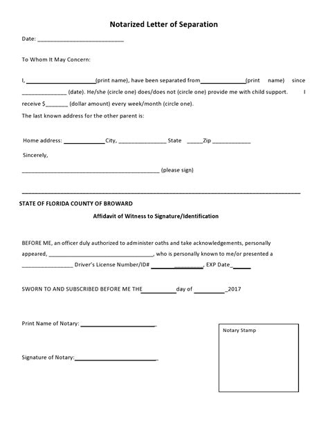 notarized letter templates notary letters templatearchive