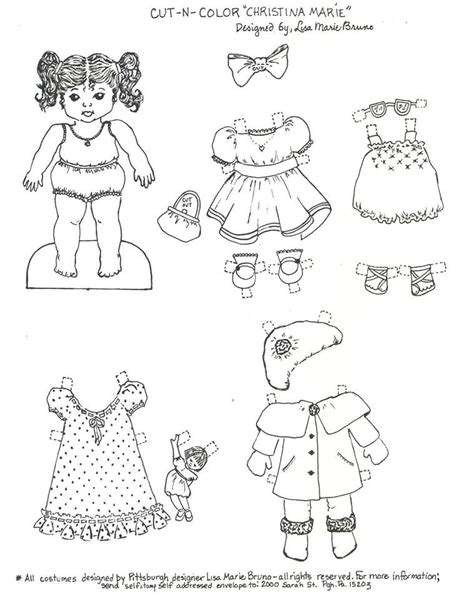 baby paper doll pages coloring pages