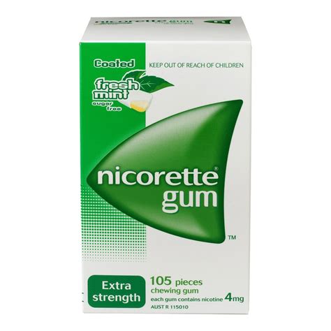 nicorette extra strength mg freshmint   chewing gum adore