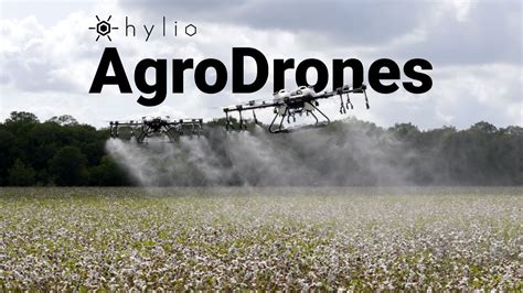 hylio agricultural crop spraying drones  flight youtube
