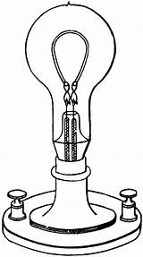 Bulb Edison Light Clipart Lightbulb Lamp Electric First Thomas Drawing Clip Lighting Cliparts Old Original Cartoon Etc Transparent Clipground Bamboo sketch template