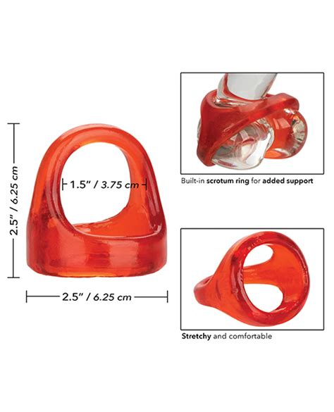 Colt Xl Snug Tugger Dual Support Cock Ring Red Satisfaction