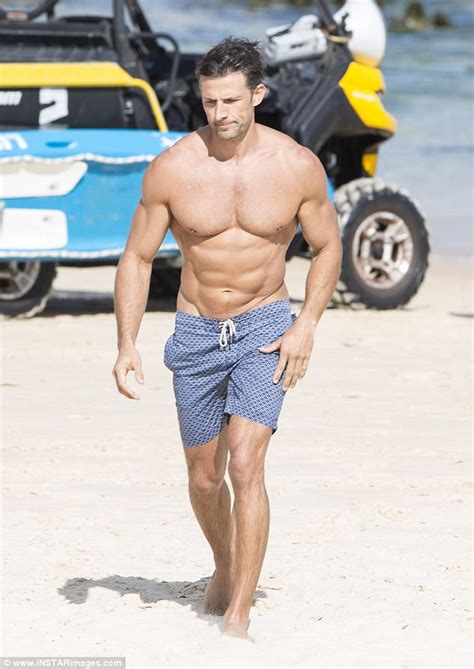 Tim Robards Shows Off Very Chiselled Chest At Bondi Beach